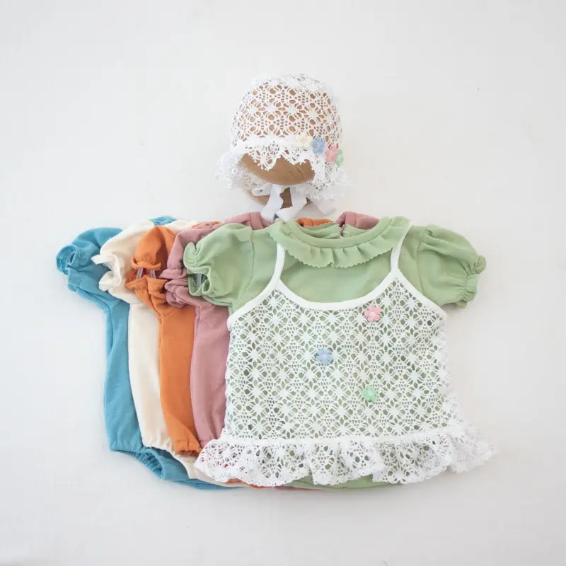Baby Girl Photography Outfit Hat Set - Studio Props - Image 2